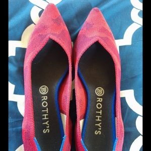 Rothys red camo flats